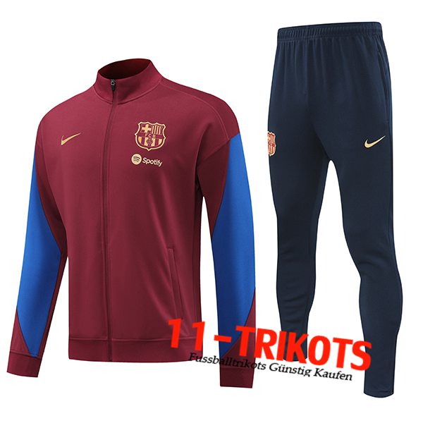 FC Barcelona Trainingsanzug Trainingsjacke Rot/Blau 2024/2025 -03