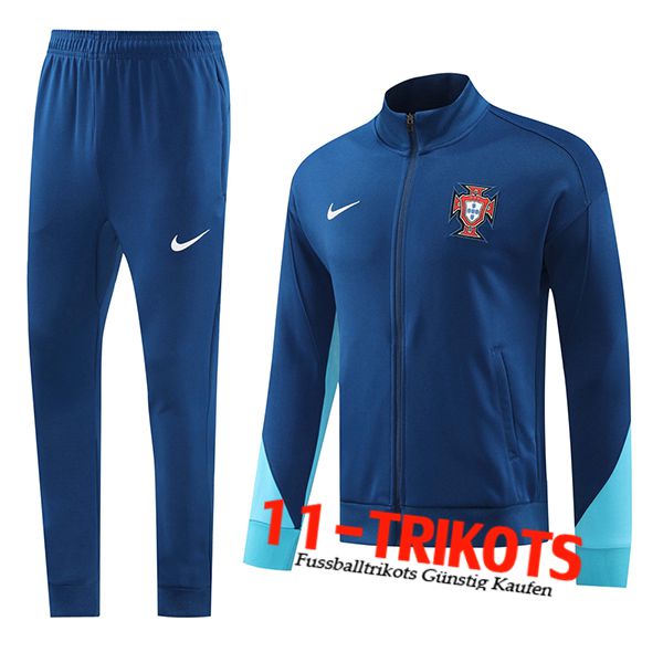 Portugal Trainingsanzug Trainingsjacke Blau 2024/2025