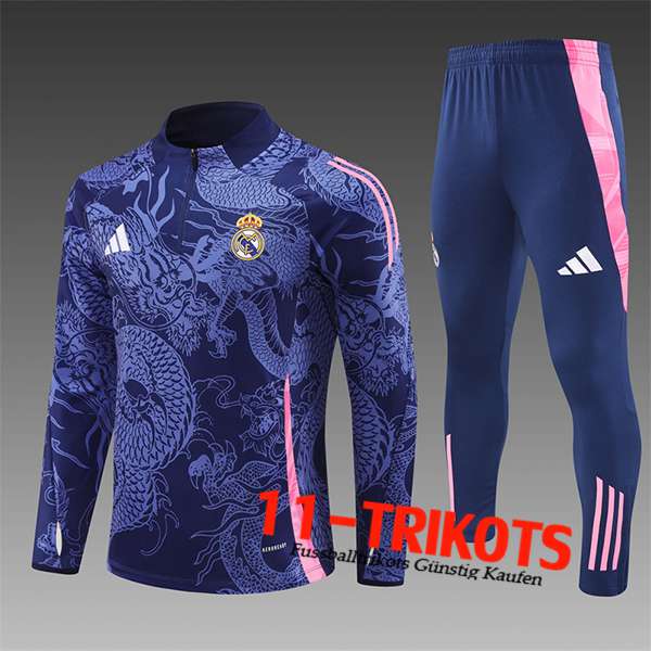 Real Madrid Trainingsanzug Kinder lila/Rosa 2024/2025