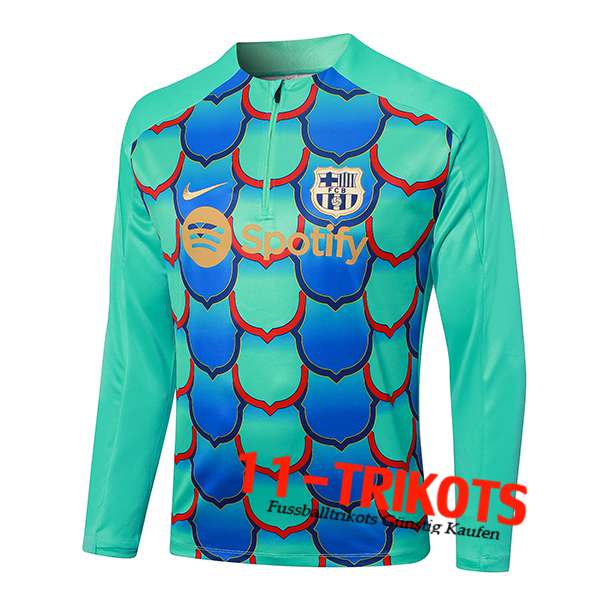 FC Barcelona Training Sweatshirt Grün/Blau 2024/2025