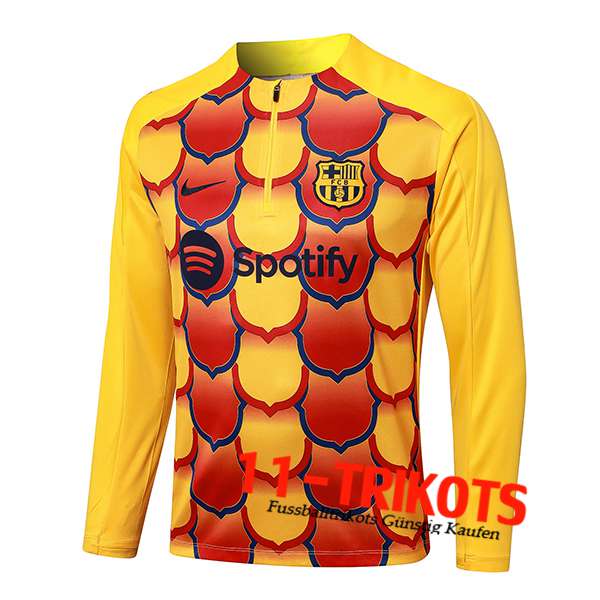 FC Barcelona Training Sweatshirt Gelb/Rot 2024/2025