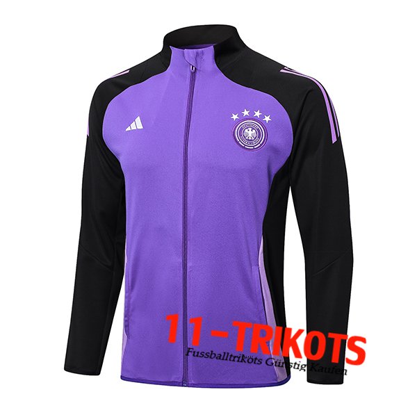 Deutschland Trainingsjacke Schwarz/lila 2024/2025 -02