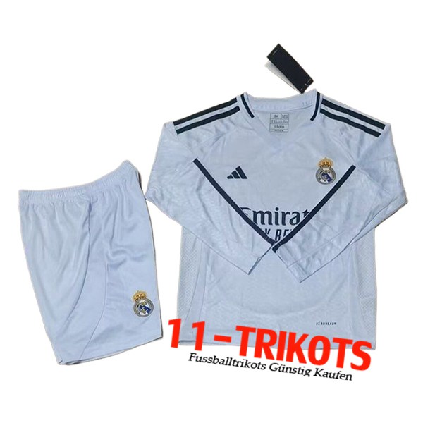 Real Madrid Kinder Heimtrikot Langarms 2024/2025