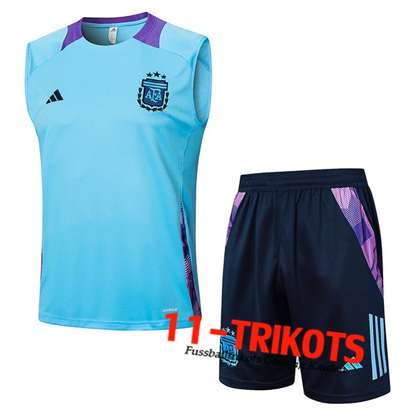 Argentinien Trainings-Tanktop Blau/lila 2024/2025