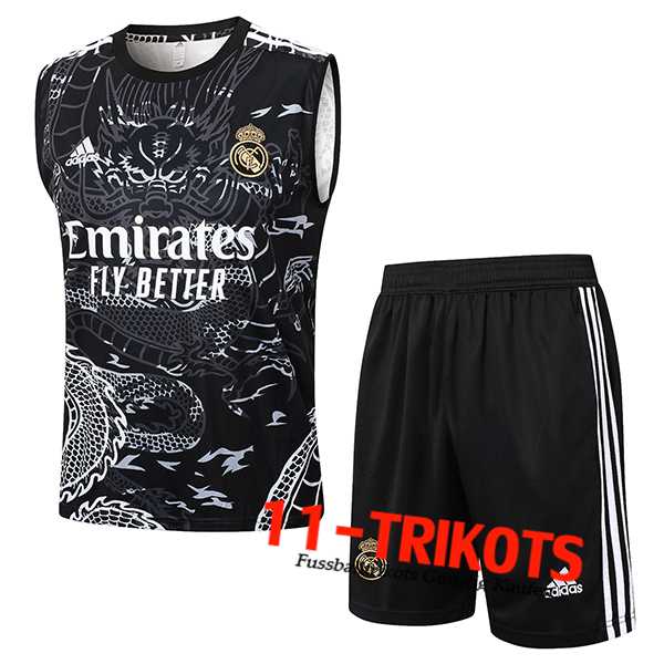 Real Madrid Trainings-Tanktop Schwarz/Weiß 2024/2025