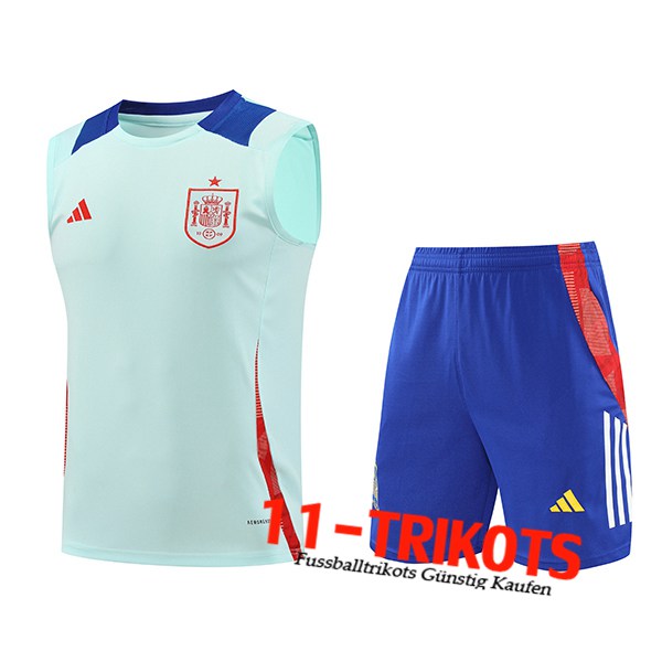 Spanien Trainings-Tanktop Hellblau 2024/2025