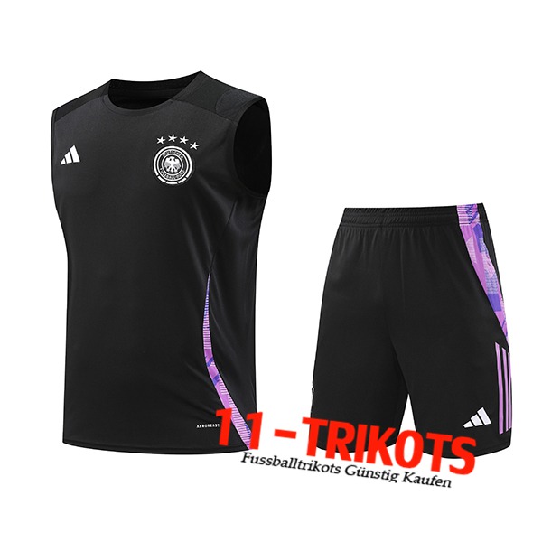 Deutschland Trainings-Tanktop Schwarz/lila 2024/2025