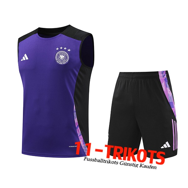 Deutschland Trainings-Tanktop lila/Schwarz 2024/2025