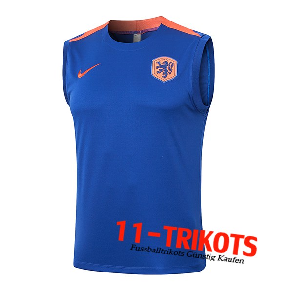 Niederlande Trainings-Tanktop Blau/Orange 2024/2025