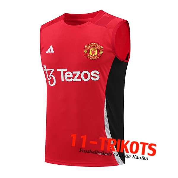 Manchester United Trainings-Tanktop Rot/Schwarz 2024/2025 -02