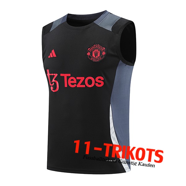 Manchester United Trainings-Tanktop Schwarz/Grau 2024/2025