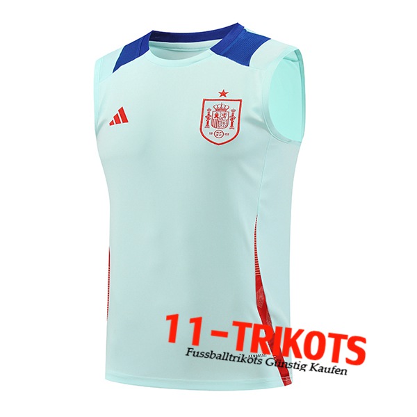 Spanien Trainings-Tanktop Hellblau 2024/2025