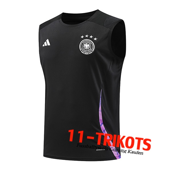 Deutschland Trainings-Tanktop Schwarz/lila 2024/2025