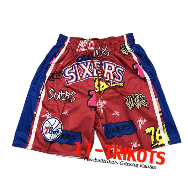 Philadelphia 76ers Shorts NBA 2024/25 Rot/lila