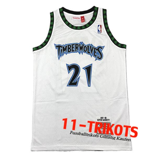 Minnesota Timberwolves Trikot (GARNETT #21) 2024/25 Weiß -02