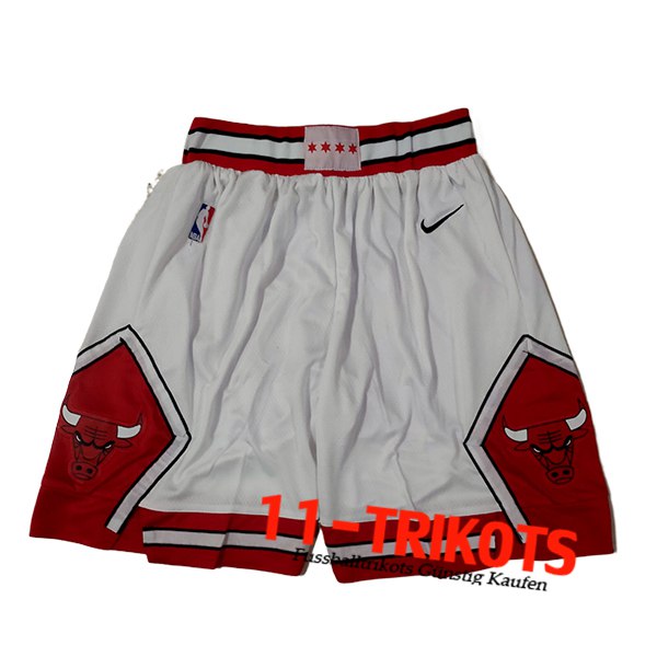 Chicago Bulls Shorts NBA 2024/25 Weiß/Rot -02