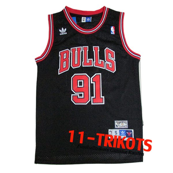 Chicago Bulls Trikot (RODMAN #91) 2024/25 Schwarz/Rot