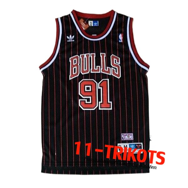 Chicago Bulls Trikot (RODMAN #91) 2024/25 Schwarz/Rot -02