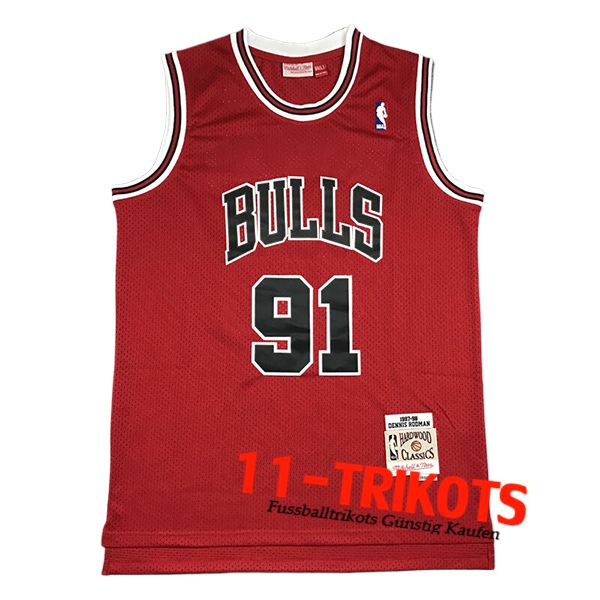 Chicago Bulls Trikot (RODMAN #91) 2024/25 Rot -02