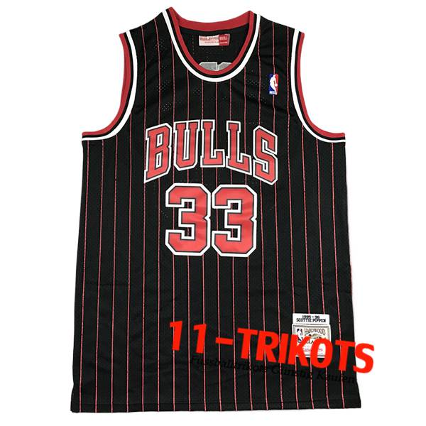 Chicago Bulls Trikot (PIPPEN #33) 2024/25 Schwarz/Rot -04