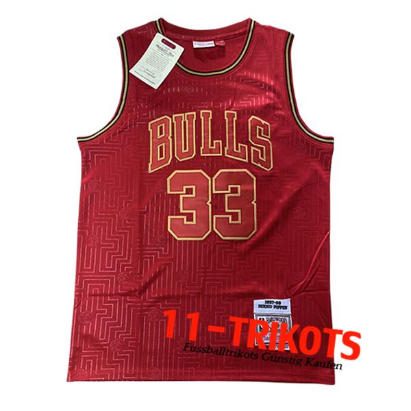 Chicago Bulls Trikot (PIPPEN #33) 2024/25 Rot/Gelb