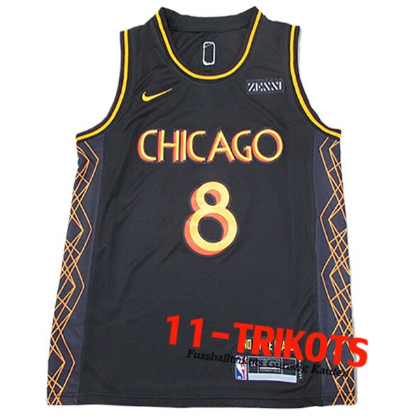 Chicago Bulls Trikot (LAVINE #8) 2024/25 Schwarz/Gelb