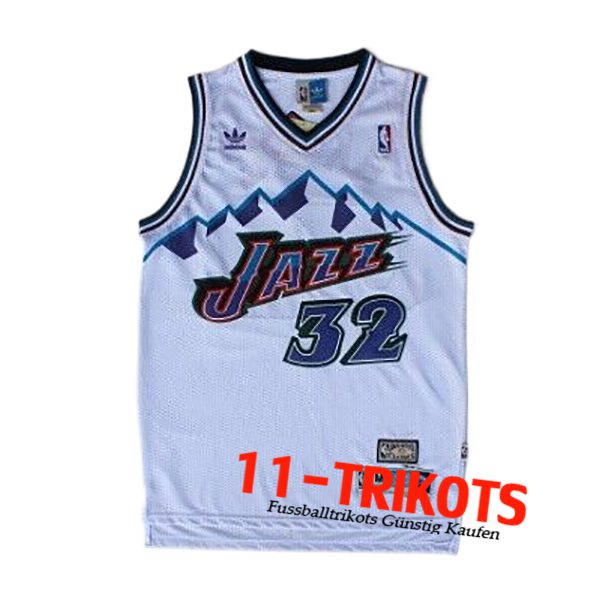 Utah Jazz Trikot (MALONE #32) 2024/25 Weiß/lila