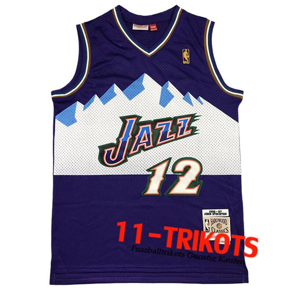 Utah Jazz Trikot (STOCKTON #12) 2024/25 lila/Weiß -02