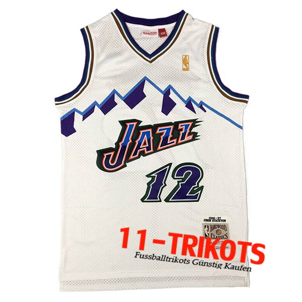 Utah Jazz Trikot (STOCKTON #12) 2024/25 Weiß -02