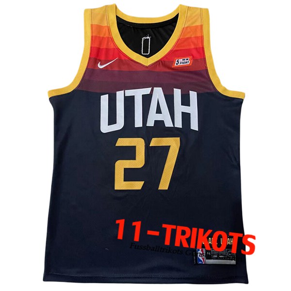 Utah Jazz Trikot (GOBERT #27) 2024/25 Schwarz/Gelb