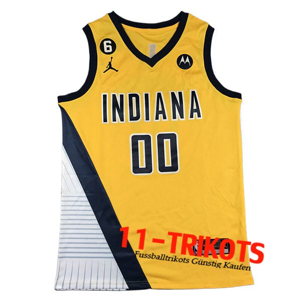 Indiana Pacers Trikot (MATHURIN #00) 2024/25 Gelb/Schwarz/Weiß