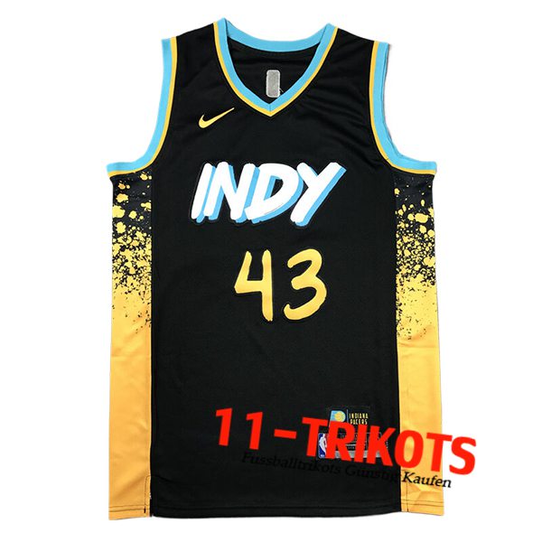 Indiana Pacers Trikot (SIAKAM #43) 2024/25 Schwarz/Gelb -02