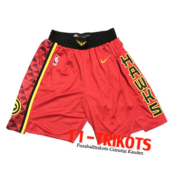 Atlanta Hawks Shorts NBA 2024/25 Rot/Schwarz/Gelb