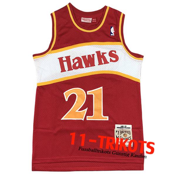 Atlanta Hawks Trikot (WILKINS #21) 2024/25 Rot/Weiß/Gelb -02