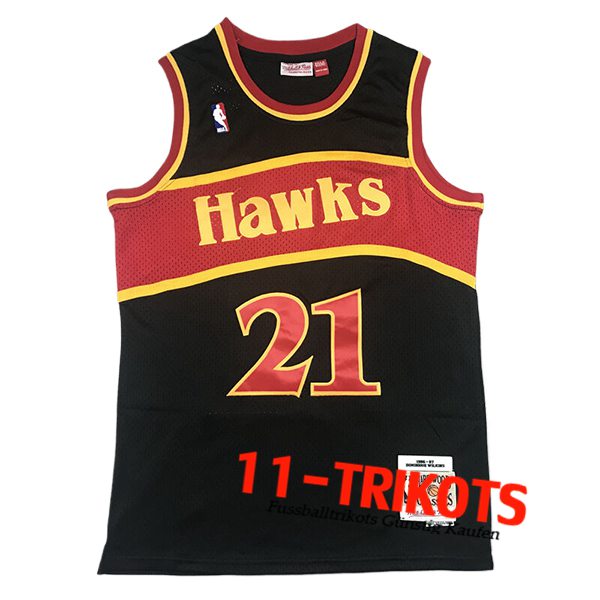 Atlanta Hawks Trikot (WILKINS #21) 2024/25 Schwarz/Rot