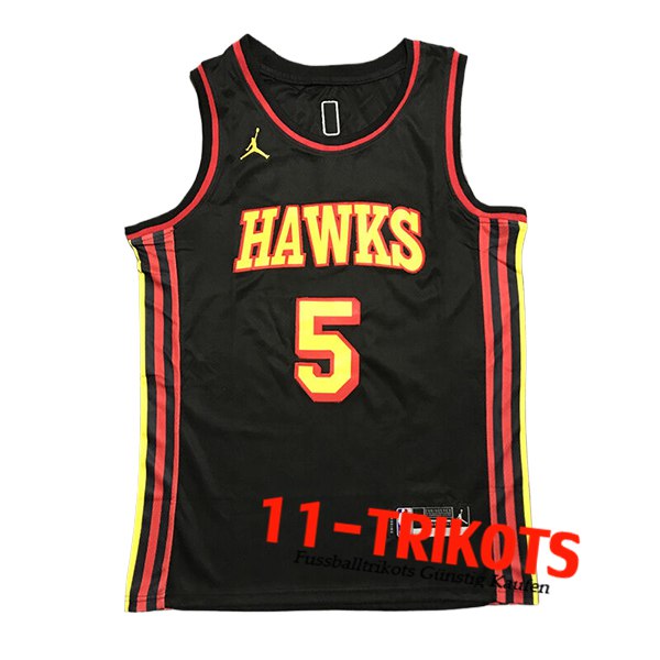 Atlanta Hawks Trikot (MURRAY #5) 2024/25 Schwarz/Rot/Gelb