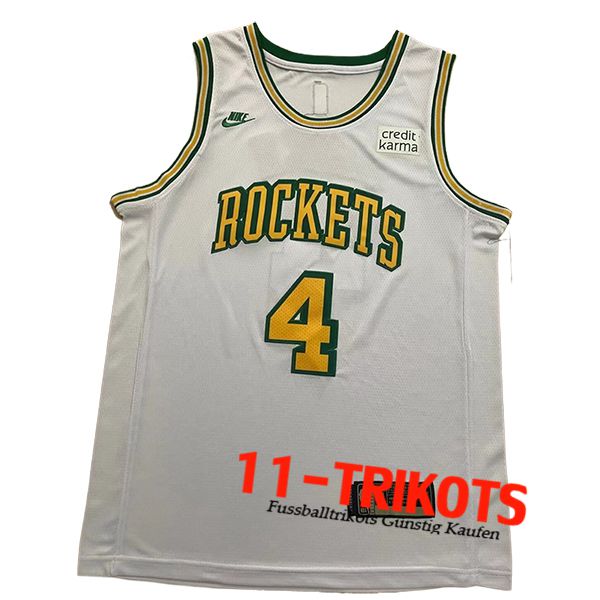 Houston Rockets Trikot (GREEN #4) 2024/25 Weiß/Gelb