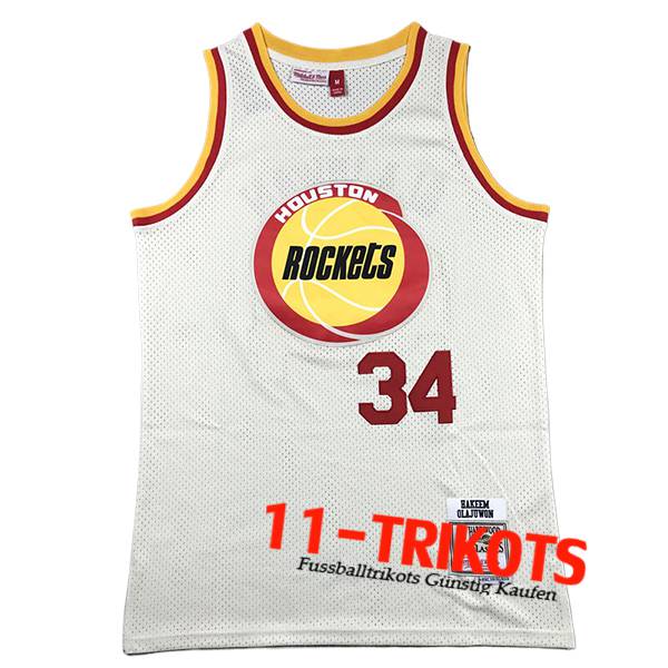 Houston Rockets Trikot (OLAJUWON #34) 2024/25 Weiß/Gelb/Rot