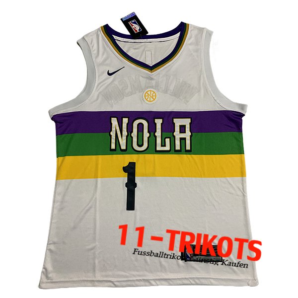 San New Orleans Pelicans Trikot (WILLIAMSON #1) 2024/25 Weiß -02