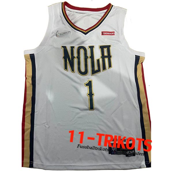 San New Orleans Pelicans Trikot (WILLIAMSON #1) 2024/25 Blau/Gelb -02