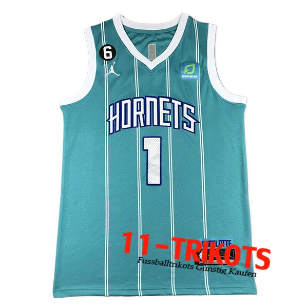 Charlotte Hornets Trikot (BALL #1) 2024/25 Grün/Weiß