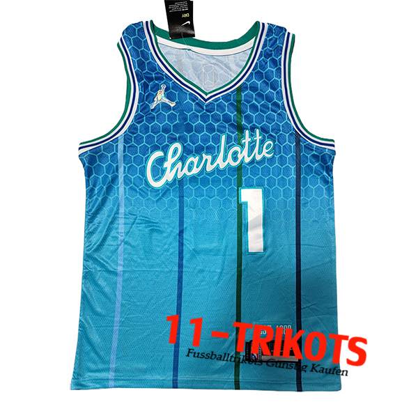 Charlotte Hornets Trikot (BALL #1) 2024/25 Blau -03