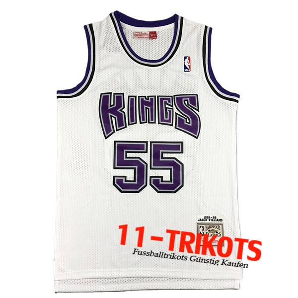 Sacramento Kings Trikot (WILLAMS #55) 2024/25 Weiß/lila -02