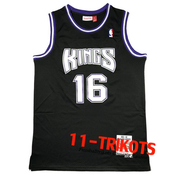 Sacramento Kings Trikot (STOJAKOVIC #16) 2024/25 Schwarz/Weiß