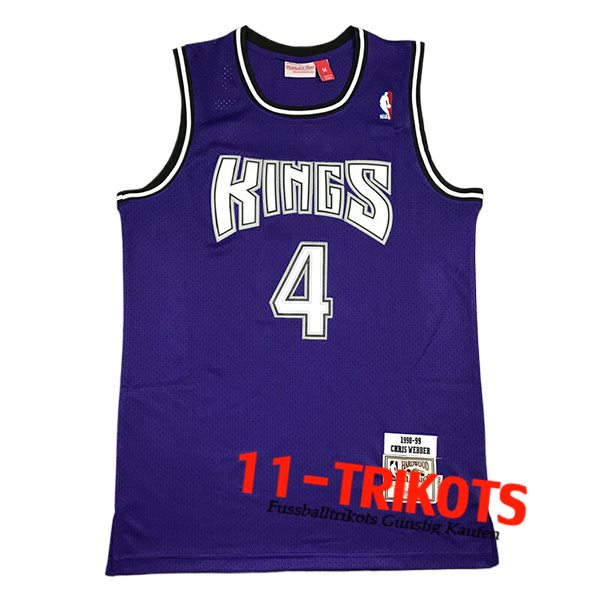 Sacramento Kings Trikot (WEBBER #4) 2024/25 lila/Weiß