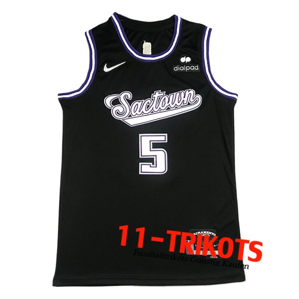 Sacramento Kings Trikot (FOX #5) 2024/25 Schwarz/Weiß