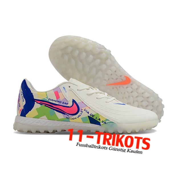 Nike Fussballschuhe Phantom GX II EliteTF Weiß/Grün/Rosa