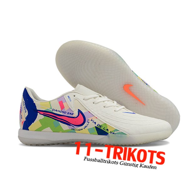 Nike Fussballschuhe Phantom GX II Elite IC Weiß/Grün/Rosa