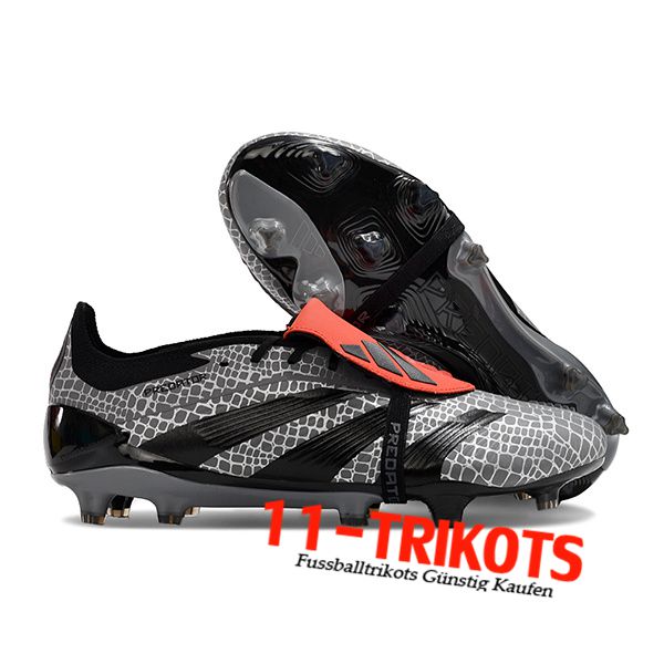 Adidas Fussballschuhe Predator Elite Tongue FG Schwarz/Grau -03