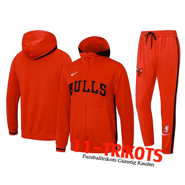 Chicago Bulls Trainingsanzug Rot/Schwarz 2024/2025